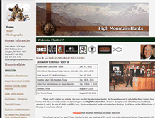 Tablet Screenshot of highmountainhunts.com